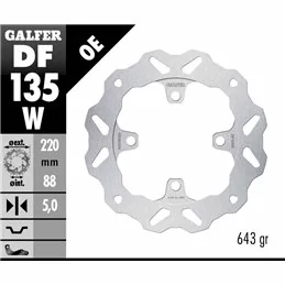 Galfer DF135W Brake Disco Wave Fixed