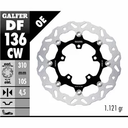 Galfer DF136CW Brake Disc Wave Floating