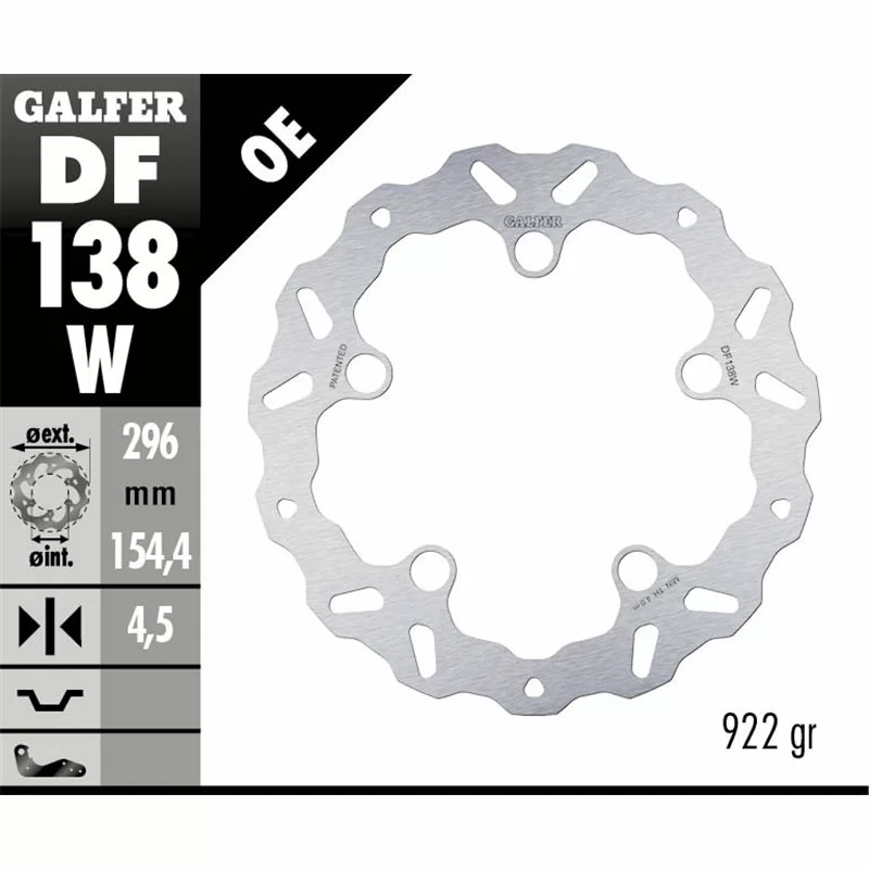 Galfer DF138W Disque De Frein Wave Fixe