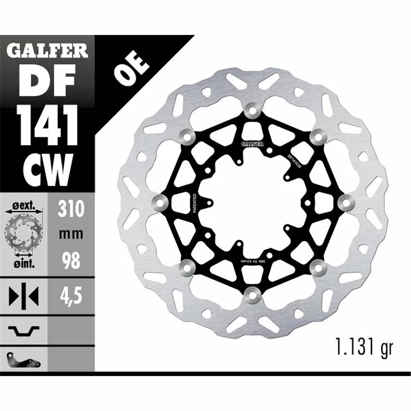 Galfer DF141CW Brake Disc Wave Floating