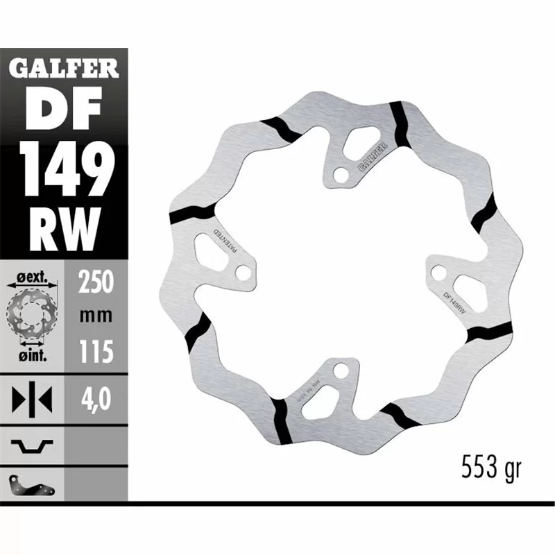 Galfer DF149RW Brake Disco Wave Fixed