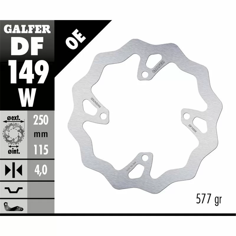 Galfer DF149W Bremsscheibe Wave Fixiert