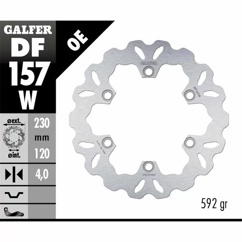 Galfer DF157W Disco Freno Wave Fisso