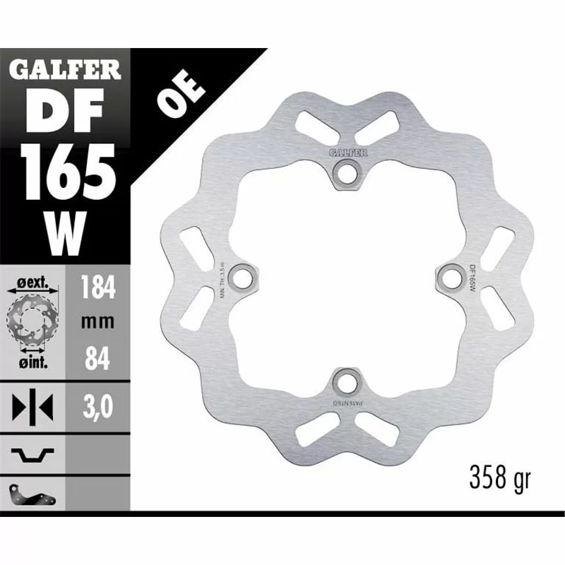 Galfer DF165W Disco De Frebo Wave Fijo