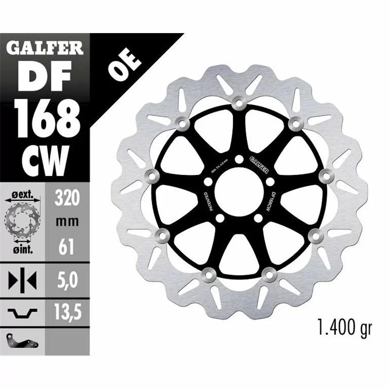 Galfer DF168CW Disco de Freno Wave Flotante