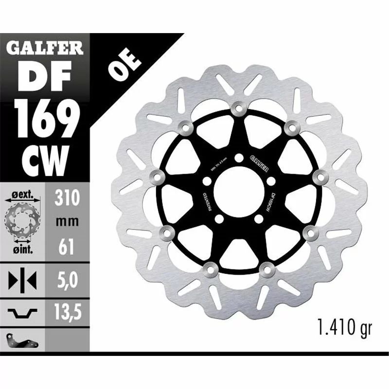 Galfer DF169CW Brake Disc Wave Floating