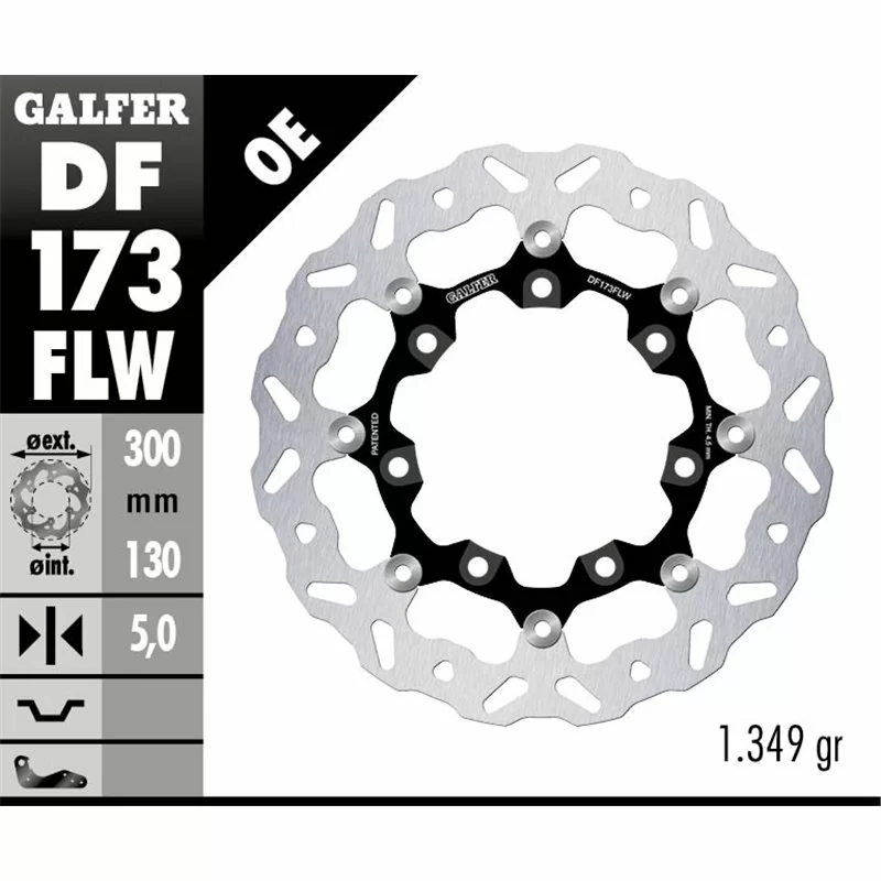 Galfer DF173FLW Brake Disc Wave Floating