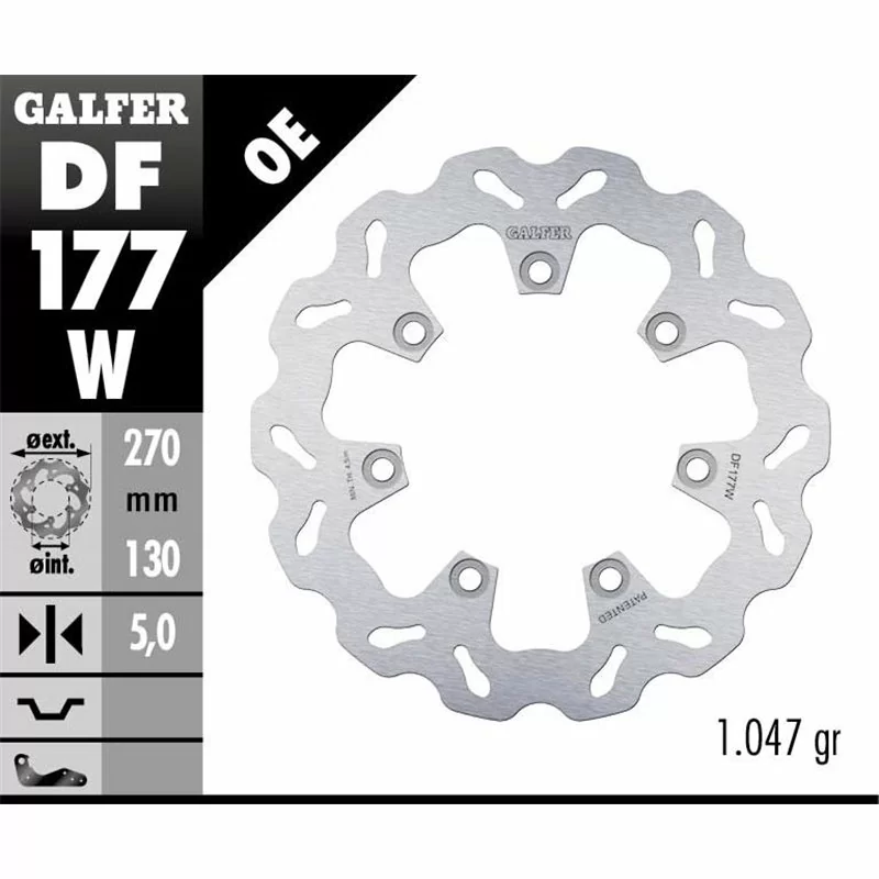 Galfer DF177W Brake Disco Wave Fixed