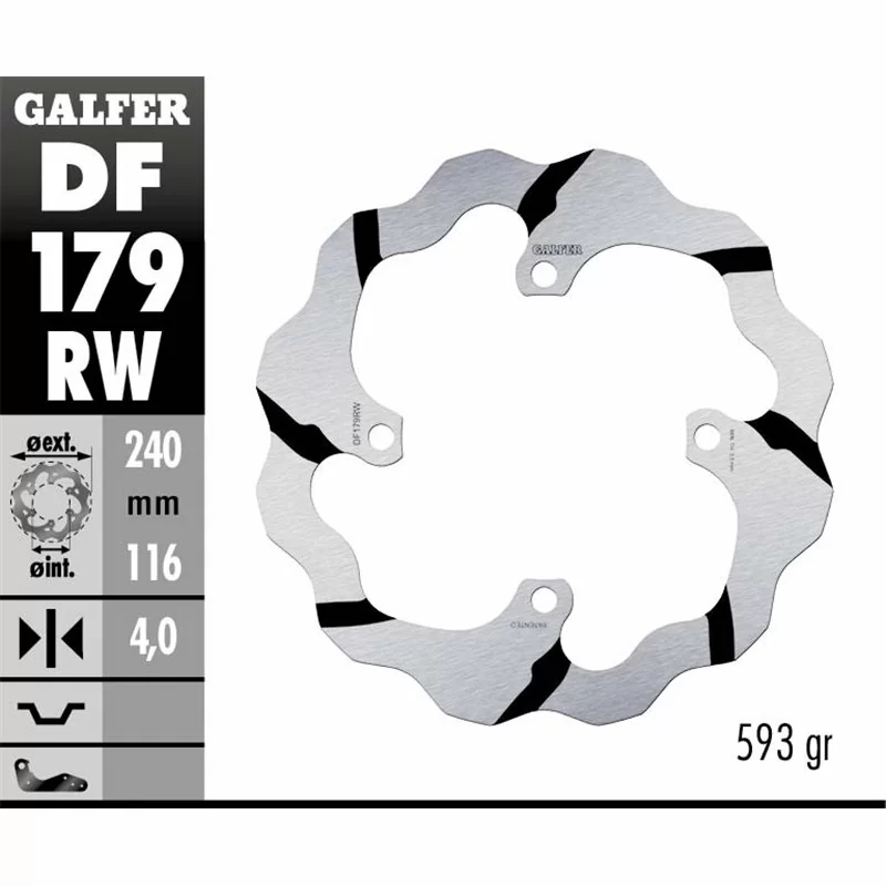 Galfer DF179RW Disque De Frein Wave Fixe