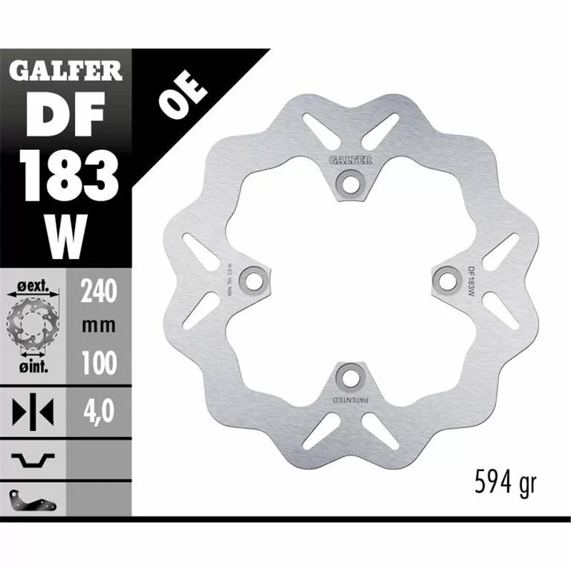 Galfer DF183W Brake Disco Wave Fixed