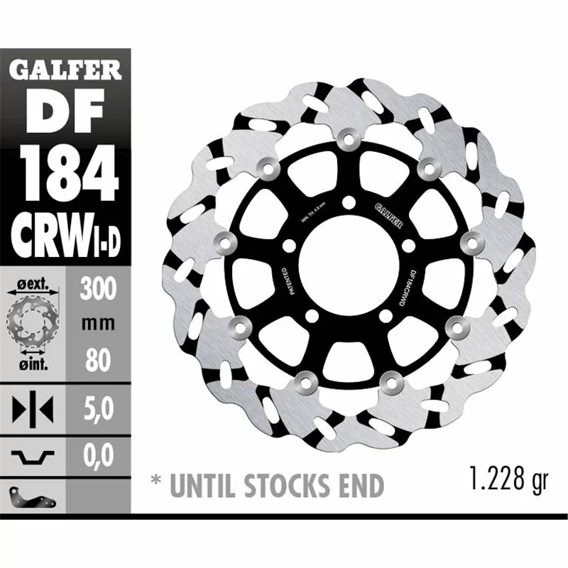 Galfer DF184CRWI Brake Disc Wave Floating