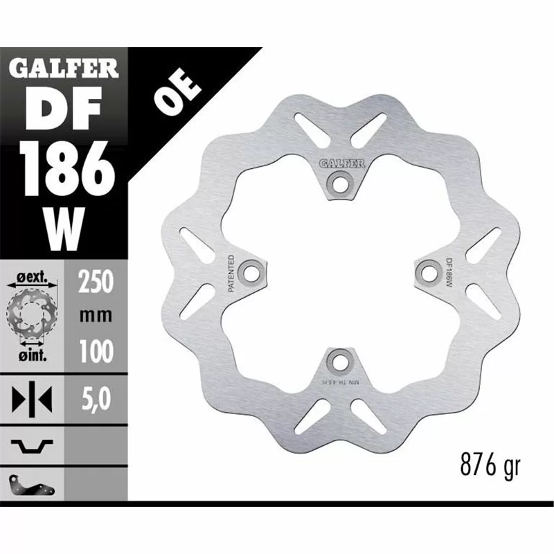 Galfer DF186W Bremsscheibe Wave Fixiert