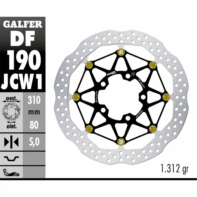 Galfer DF190JCW1G03 Brake Disc Wave Floatech