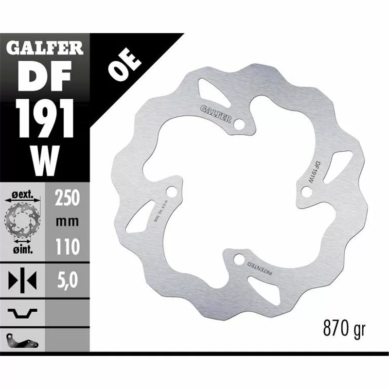 Galfer DF191W Brake Disco Wave Fixed