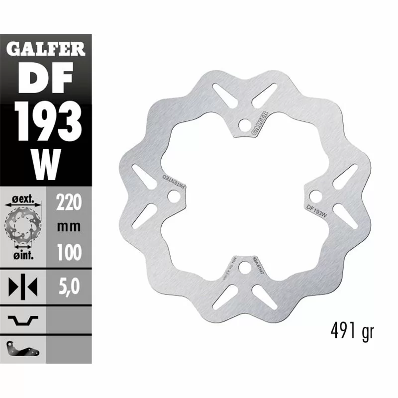 Galfer DF193W Brake Disco Wave Fixed