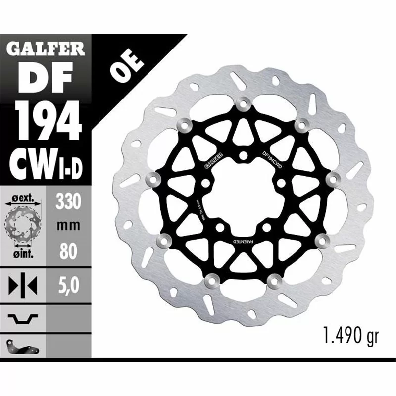 Galfer DF194CWD Bremsscheibe Wave Schwimmend