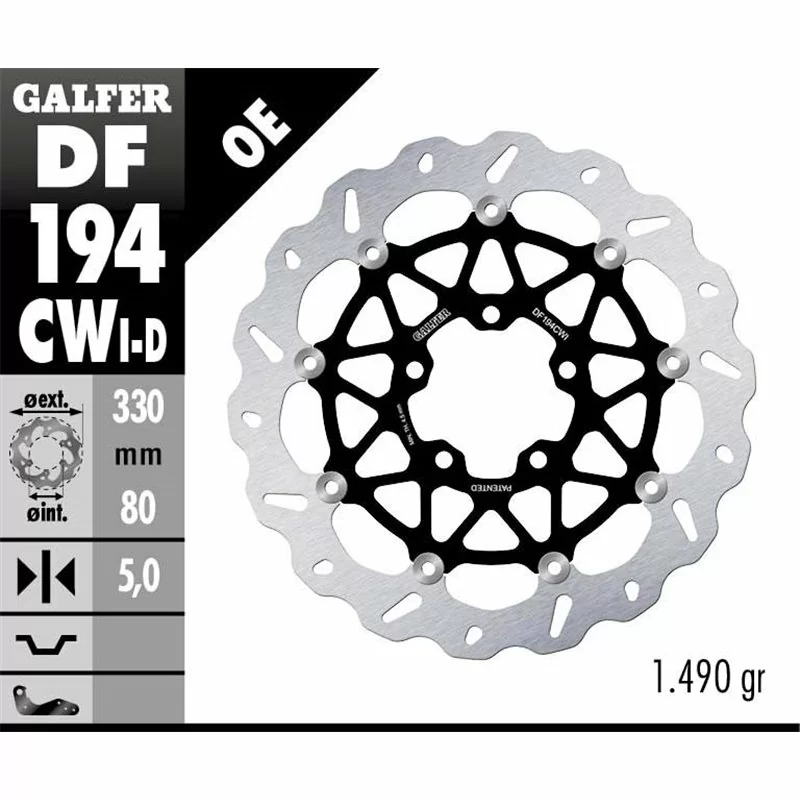 Galfer DF194CWI Bremsscheibe Wave Schwimmend