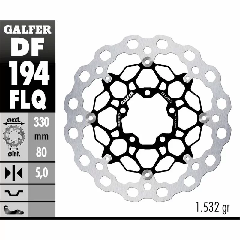 Galfer DF194FLQ Disque de Frein Wave Flottant