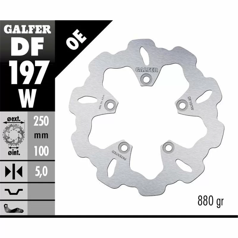 Galfer DF197W Bremsscheibe Wave Fixiert