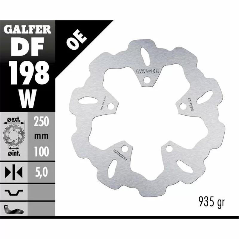 Galfer DF198W Brake Disco Wave Fixed