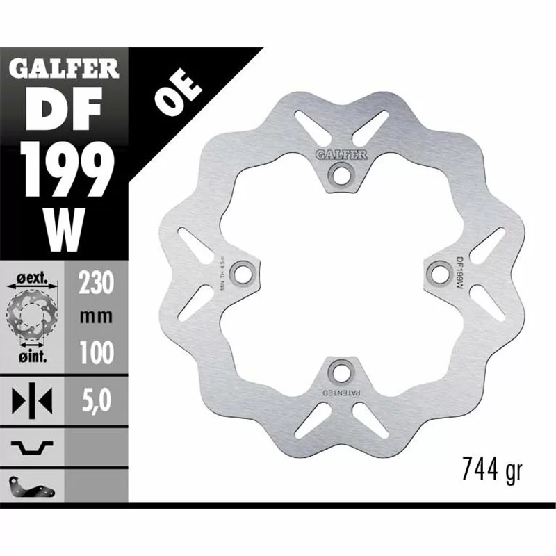 Galfer DF199W Brake Disco Wave Fixed