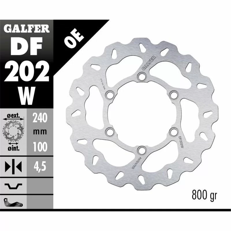 Galfer DF202W Brake Disco Wave Fixed