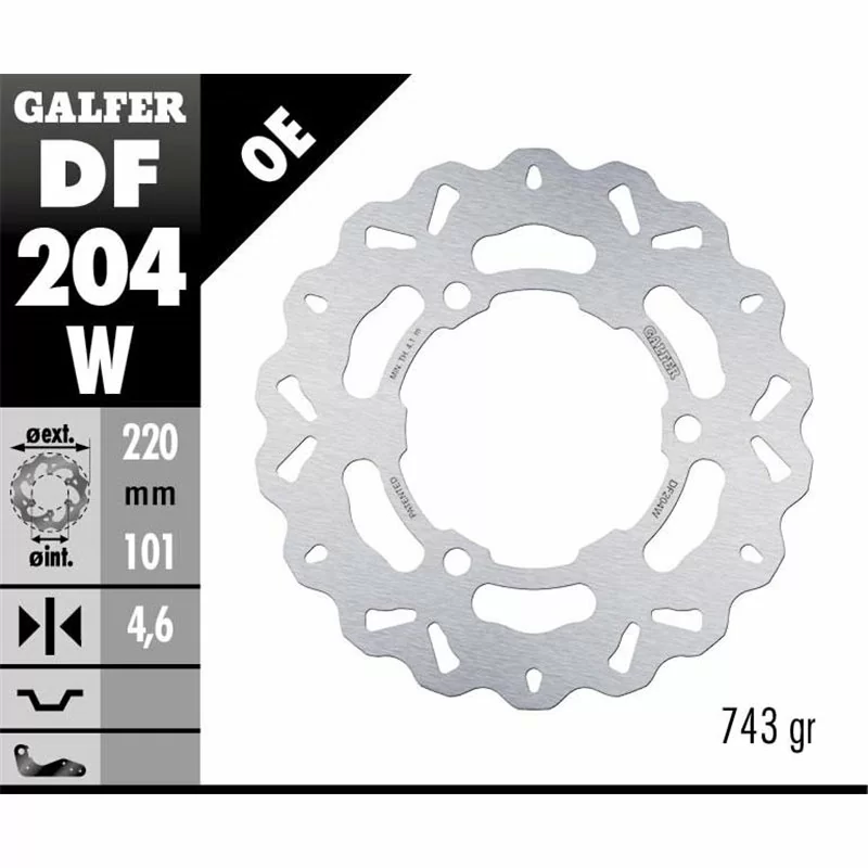 Galfer DF204W Brake Disco Wave Fixed