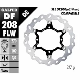 Galfer DF208FLW Brake Disc Wave Floating