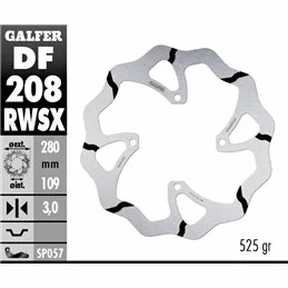 Galfer DF208RWSX Brake Disco Wave Fixed