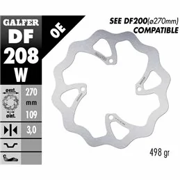 Galfer DF208W Disque De Frein Wave Fixe