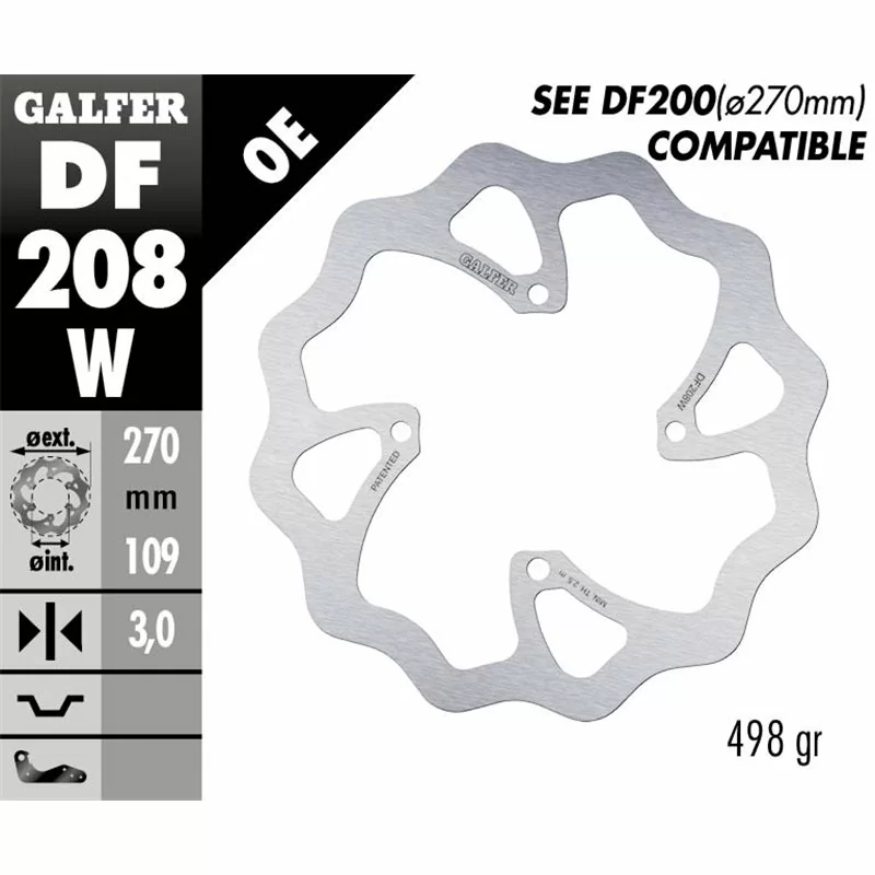 Galfer DF208W Disco Freno Wave Fisso