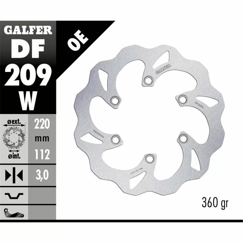 Galfer DF209W Bremsscheibe Wave Fixiert