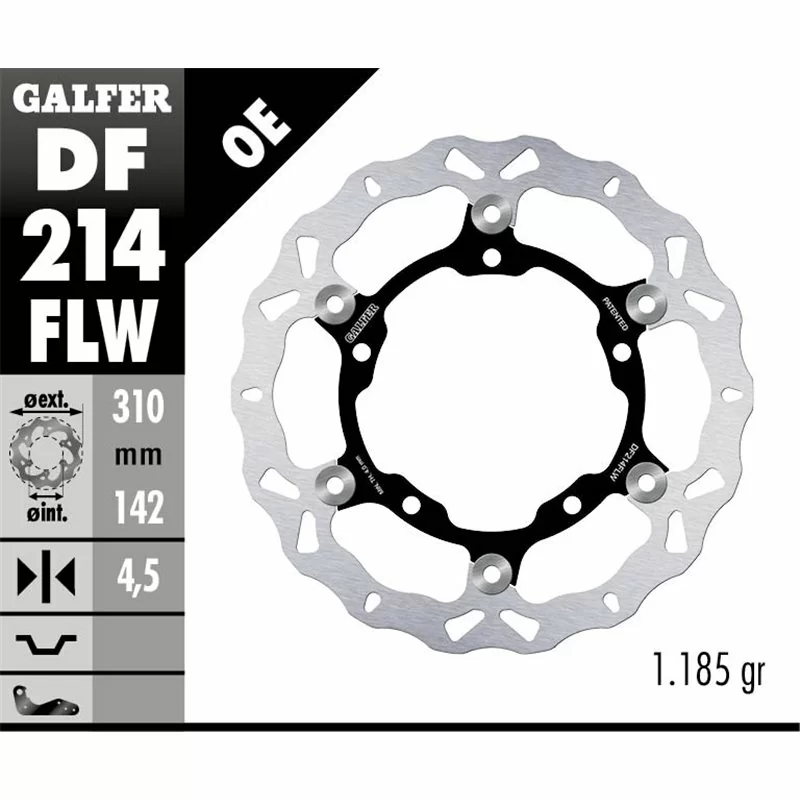 Galfer DF214FLW Bremsscheibe Wave Schwimmend