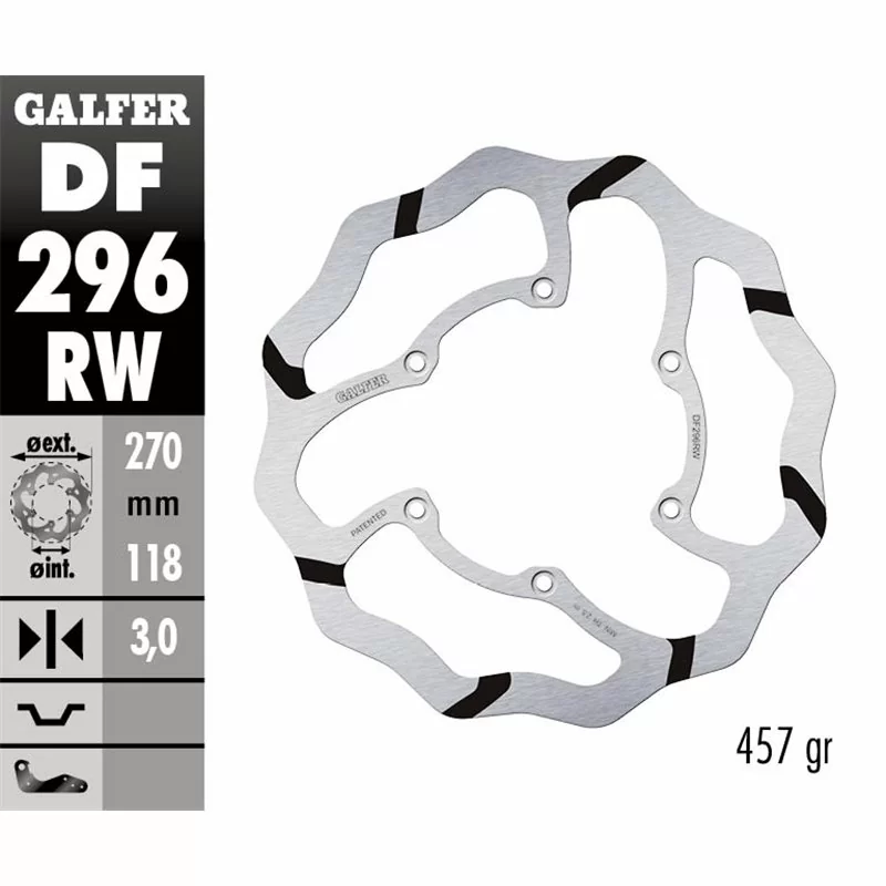 Galfer DF296RW Brake Disco Wave Fixed