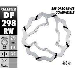 Galfer DF298RW Brake Disco Wave Fixed