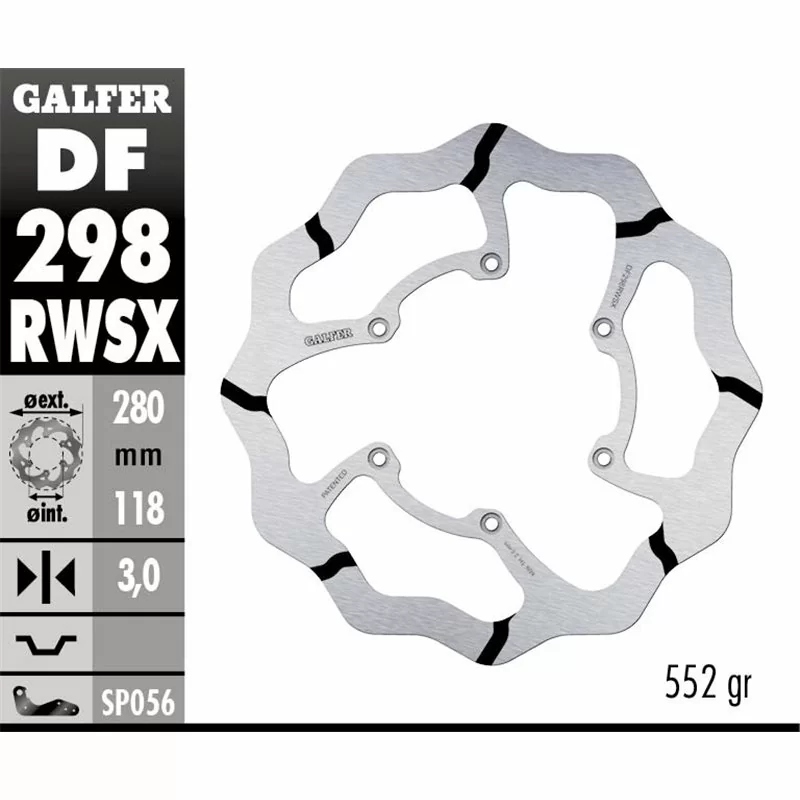 Galfer DF298RWSX Brake Disco Wave Fixed