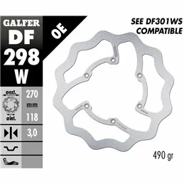 Galfer DF298W Brake Disco Wave Fixed