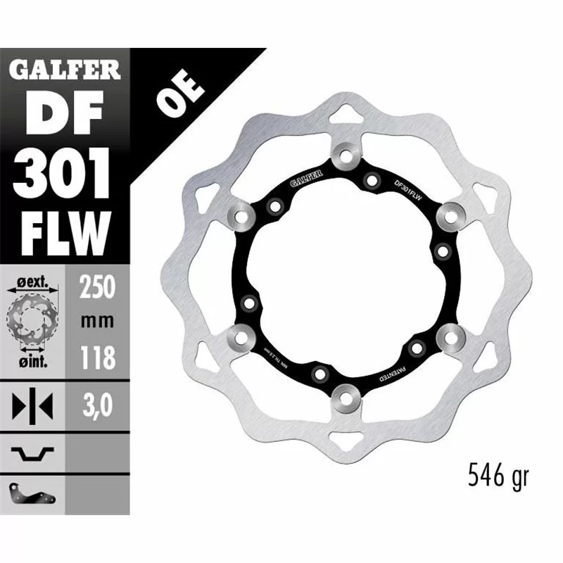 Galfer DF301FLW Brake Disc Wave Floating