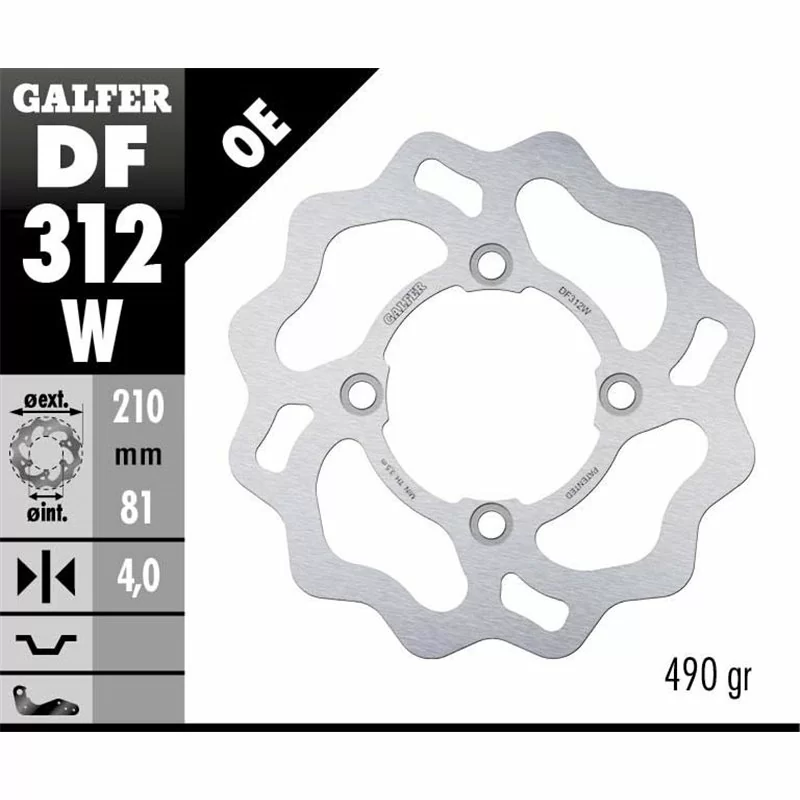 Galfer DF312W Bremsscheibe Wave Fixiert