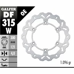 Galfer DF315W Brake Disco Wave Fixed