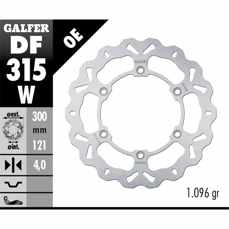 Galfer DF315W Disque De Frein Wave Fixe