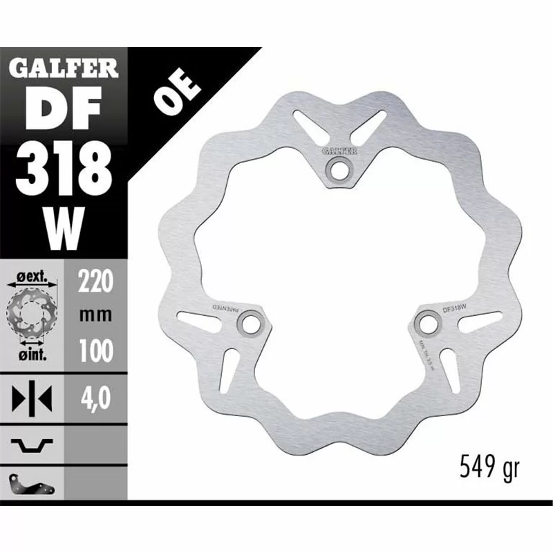 Galfer DF318W Bremsscheibe Wave Fixiert