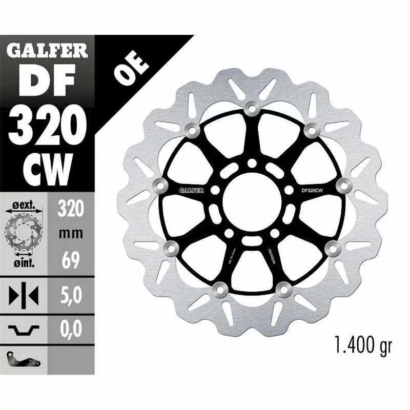 Galfer DF320CW Brake Disc Wave Floating