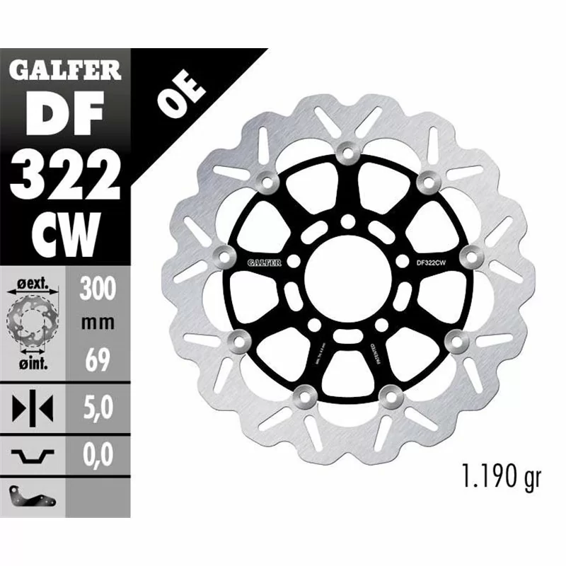 Galfer DF322CW Brake Disc Wave Floating