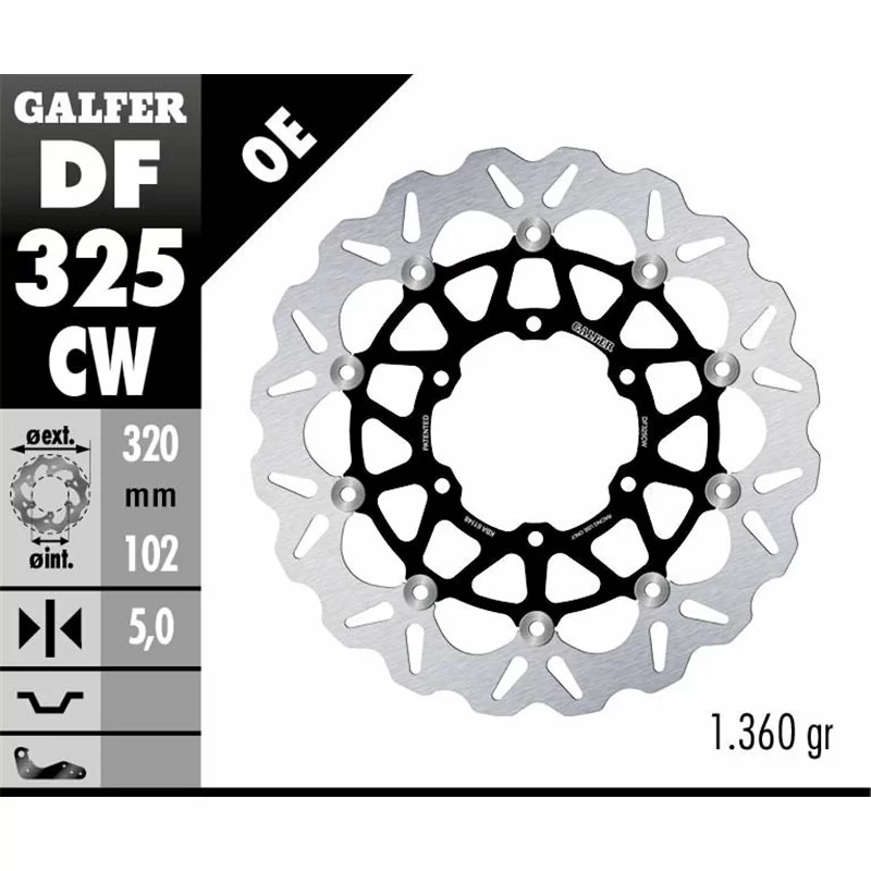 Galfer DF325CW Disco de Freno Wave Flotante