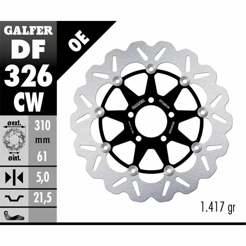 Galfer DF326CW Bremsscheibe Wave Schwimmend