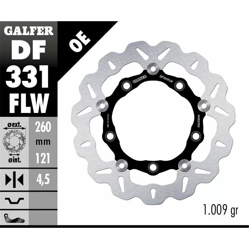 Galfer DF331FLW Brake Disc Wave Floating