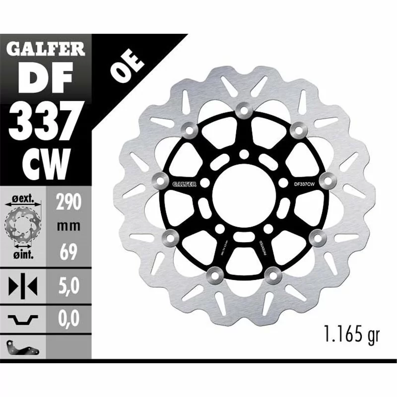 Galfer DF337CW Bremsscheibe Wave Schwimmend