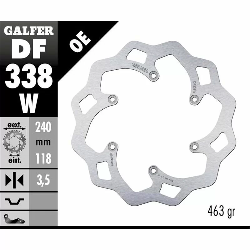 Galfer DF338W Bremsscheibe Wave Fixiert