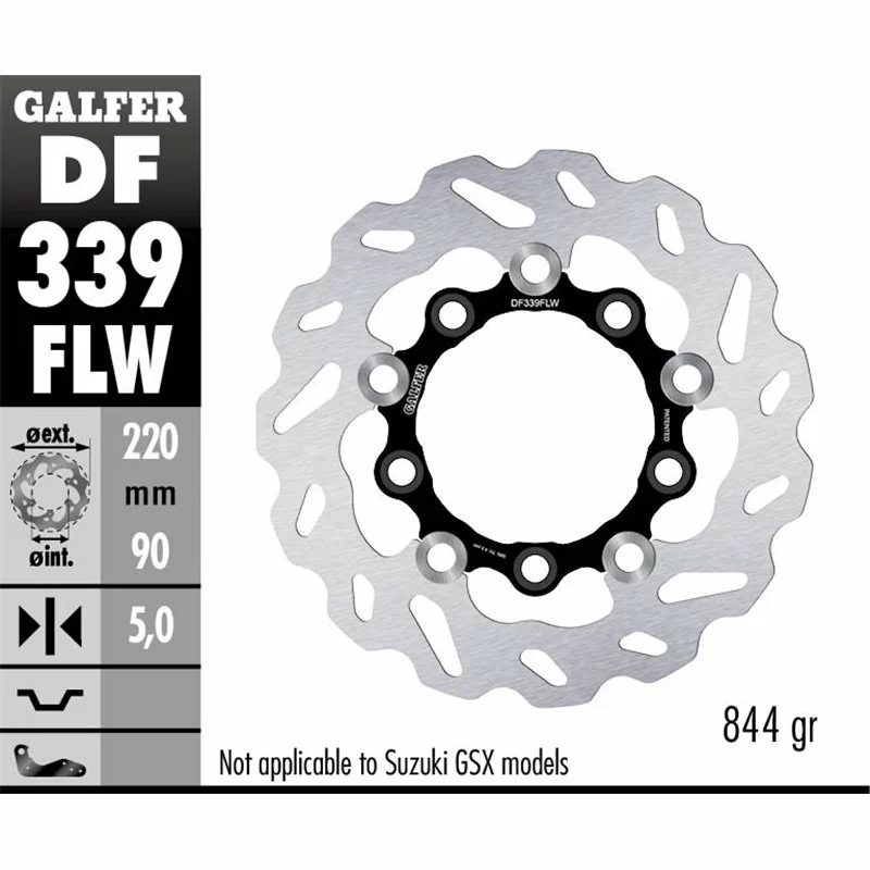 Galfer DF339FLW Brake Disc Wave Floating